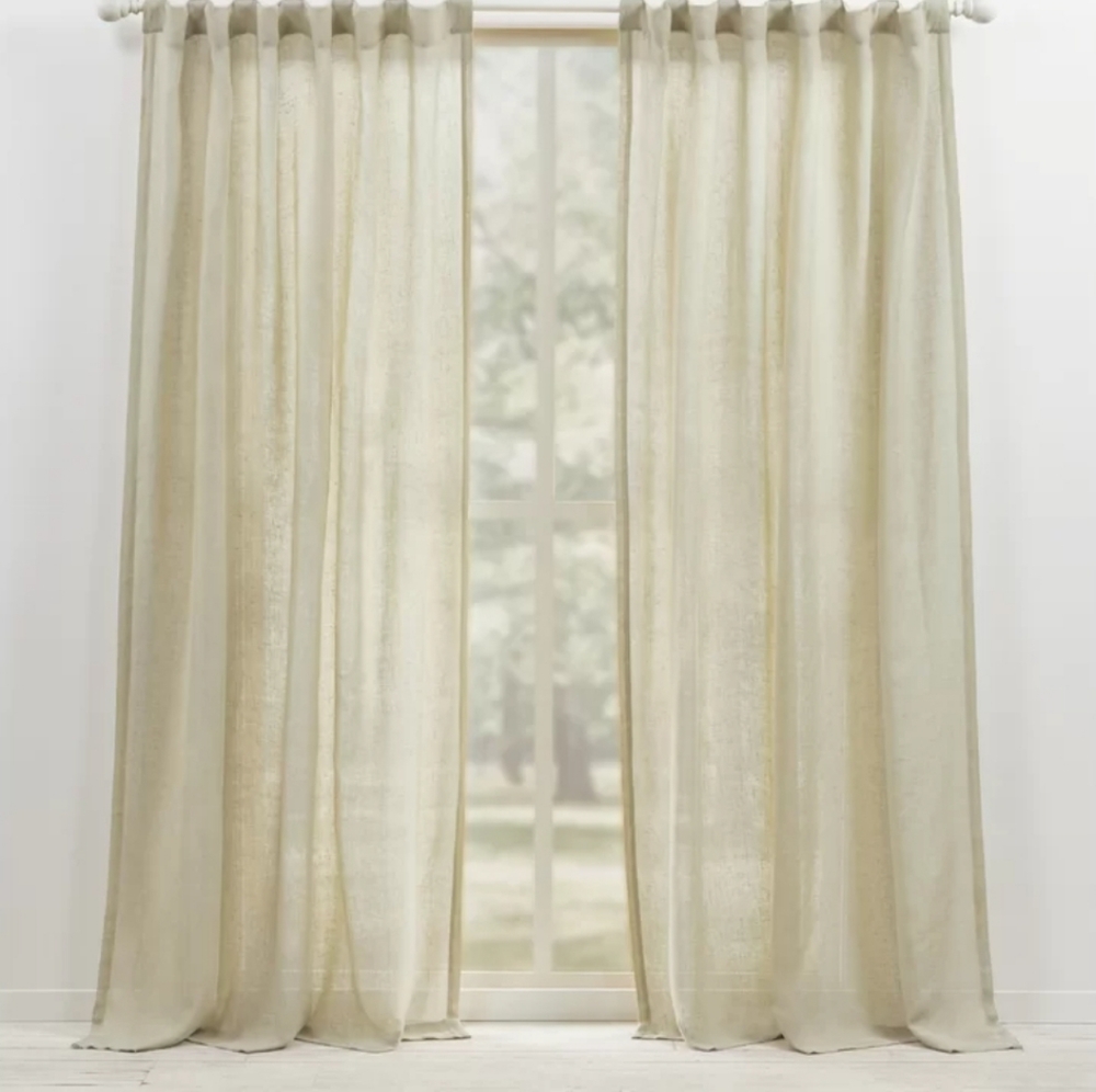 6 - Ralph Lauren 100% Linen Curtain Panels